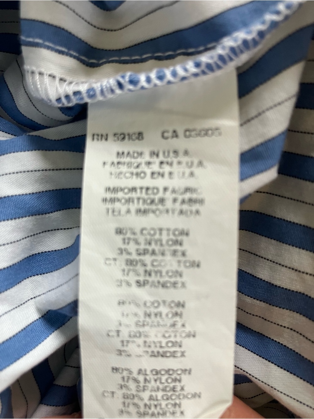 R.G. KANE playa dress in blue stripe (M) - Picture 9 of 9
